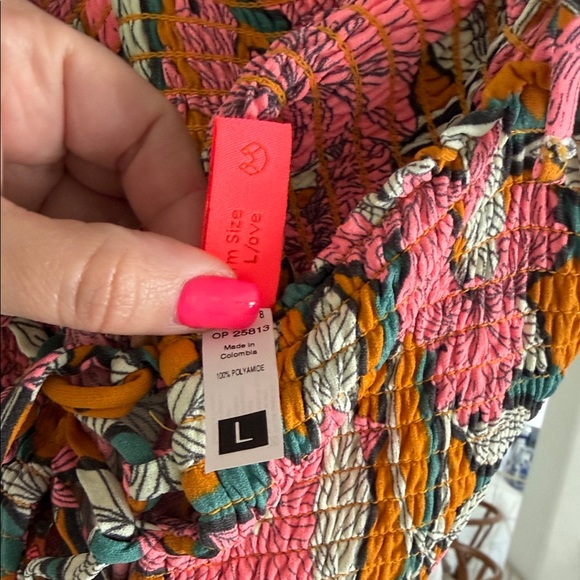 Maaji Tropical Floral Maxi Dress - Pink and Orange - Picture 4 of 7